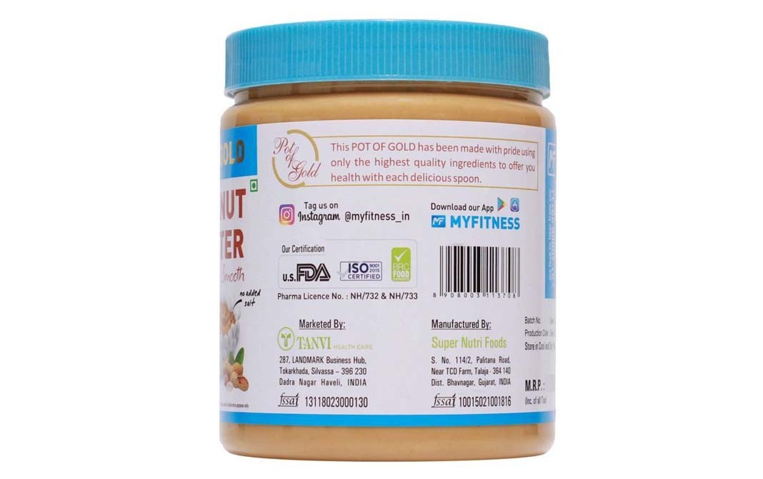 Myfitness Gold - Natural Peanut Butter Smooth   Jar  1000 grams